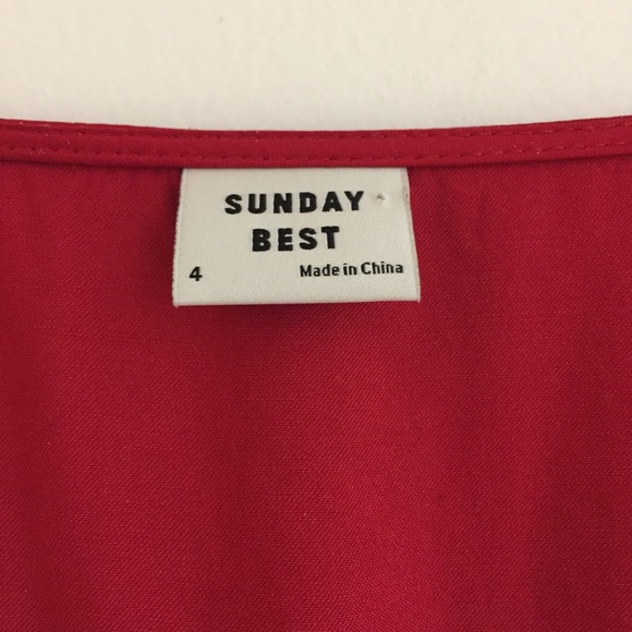 Sunday Best Tatiana Blouse Red Size 4 - Picture 4 of 6